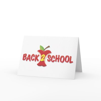 Apple Back To School Banner Greeting Card by BackToSchoolDays