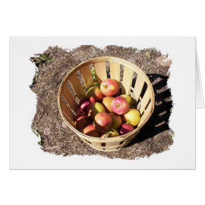 Apple Basket Greeting Cards by Bonnieclaire
