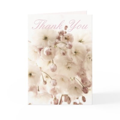 Apple Blossom Cloud Thank You Card by SialiciousStationary