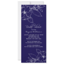 Apple Blossom on Blue Bridal Shower Invitation