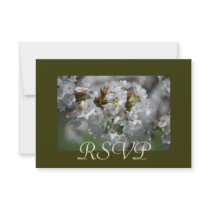 Apple Blossom RSVP cards Personalised Announcements