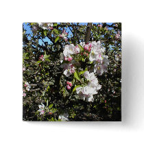 Apple Blossom Time Pinback Button