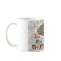 Apple Blossoms on Vintage New Year's Postcard Coffee Mug