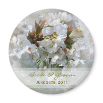 Apple Blossoms Save The Date Magnet