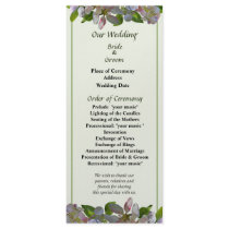 Apple Blossoms Wedding Program Rack Card Template