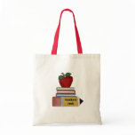 Apple, Books, Pencil Teachers Rock Canvas Bag