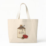 apple cider and apple picking tote bags
