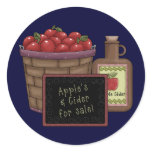 Apple Cider Round Stickers