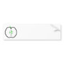 Apple Design in Green, Black and White. Bumper Sticker