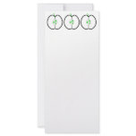 Apple Design in Green, Black and White. Rack Card Design