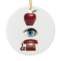 APPLE EYE PHONE tree ornament