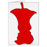 Apple Face Optical Illusion Card