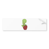 apple for teacher turtle bumper stickers