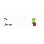 apple for teacher turtle business card template