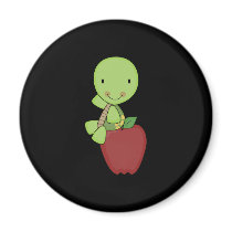 apple for teacher turtle refrigerator magnet