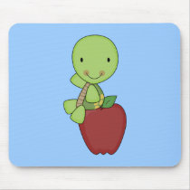 apple for teacher turtle mouse pad