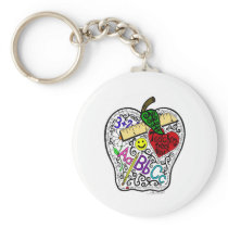 Apple for the teacher keychains