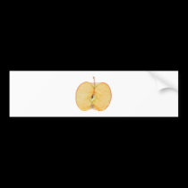 Apple fruit slice bumper stickers
