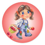 APPLE GIRL by SHARON SHARPE Sticker