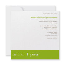 Apple Green Banner :: Wedding Invitation