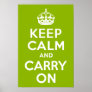 Apple Green Keep Calm and Carry On Poster