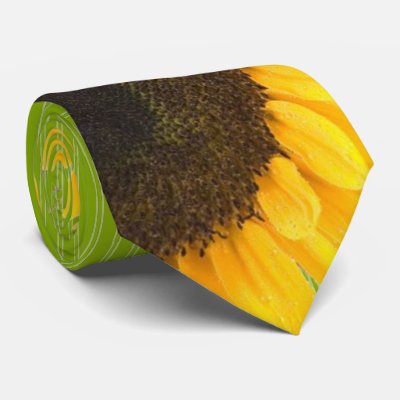 Apple Green Sunflower Wedding Tie Green Stripes by samack