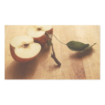 apple halves business card
