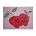 apple happy postcard