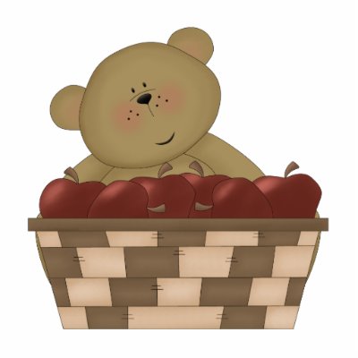 apple harvest teddy bear cut out by doonidesigns