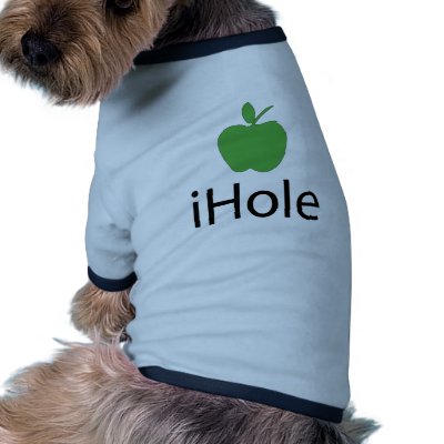 apple iHole Dog Tee Shirt by ktreadwe