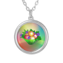 Apple in Vase Necklace
