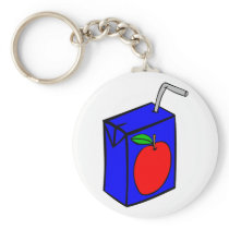 Apple juice with straw keychain