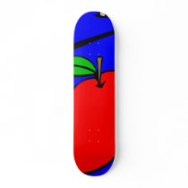 Apple juice with straw skate board