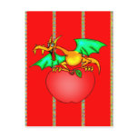 Apple Loving Dragon Postcard