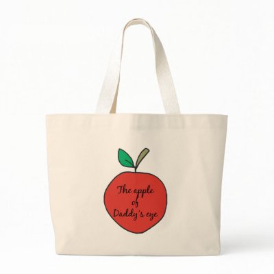 Apple of Daddy's Eye Tote Bag by MotherandFatherGifts