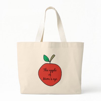 Apple of Mum's Eye Tote Bags by MotherandFatherGifts