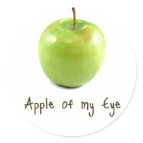 Apple of my Eye Round Sticker