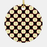 Apple Pattern. On Black. ornaments