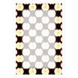 Apple Pattern. On Black. stationery