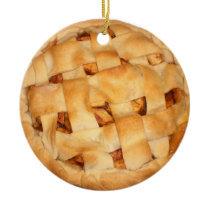 Apple Pie (Add Background Colour) Christmas Tree Ornaments
