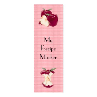 Apple Recipe Book Mark by Lynnes_creations