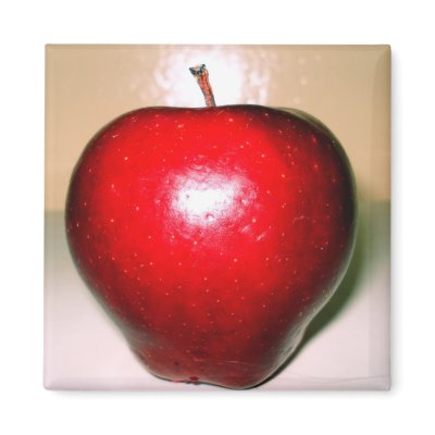 apple red fridge magnets by almawad