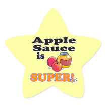 apple sauce is super star sticker