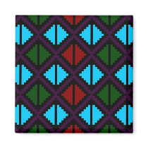 "Apple Slice" magnet - purple/aqua