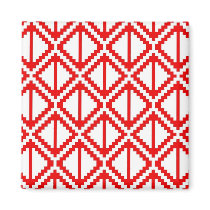 "Apple Slice" magnet - red