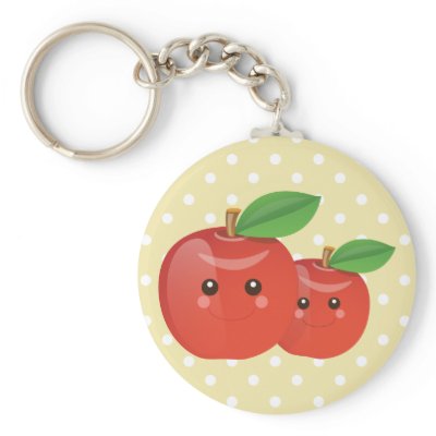 Apple Smiles Keychain by sweettoothstudio
