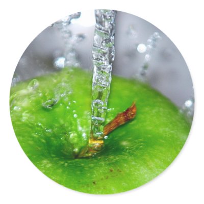 Apple Splash Sticker by thehatch