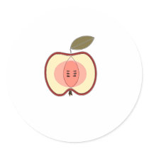 apple round sticker