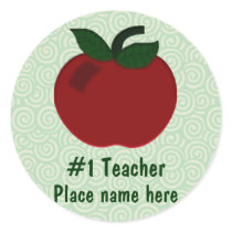 Apple Teacher Collection Round Stickers