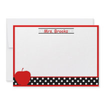 Apple Teacher Stationery/Note Cards Announcements